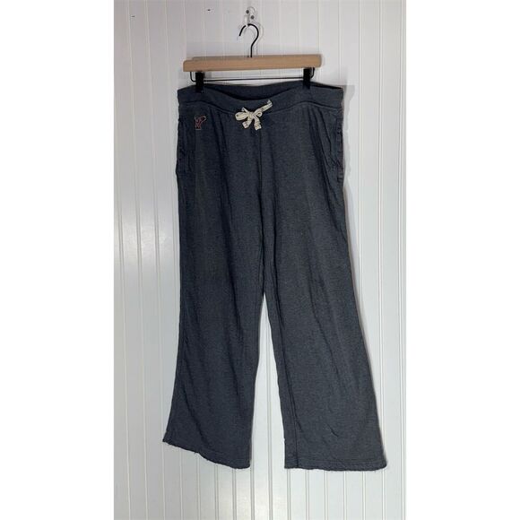 American Eagle Pants - American Eagle Dark Gray Lounge Pants L Wide Leg‎ 100% Cotton Drawstring AE